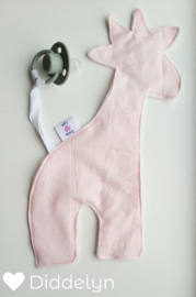 Speendoek Giraffe - Baby Pink