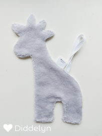 Speendoek Giraffe - Rainbow Baby White