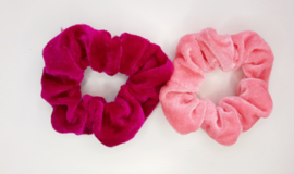 Set van 2 crunchies - Licht roze & paars roze