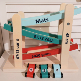 Autobaantje gepersonaliseerd - Rood