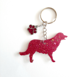 Labrador roze Sleutelhanger