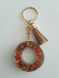 Letter O - Rode Vlinders met goud