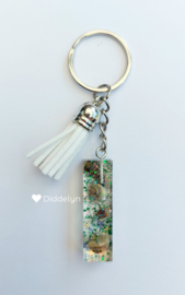 Letter I - Schelpen glitter ♡ wit kwastje