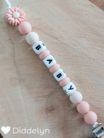 Speenkoord Blush Roze "Baby" - naam