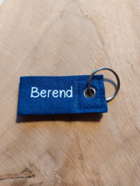 Sleutelhanger vilt - naam / tekst naar keuze