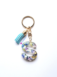 Letter S -  Multicolor Stone paars ♡ Aqua
