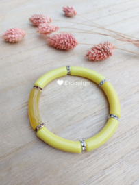 Tube armband ♡ Geel