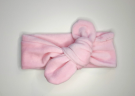 Knoop haarband klein - Pink velvet