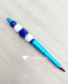 Pen blauw - Blue & White