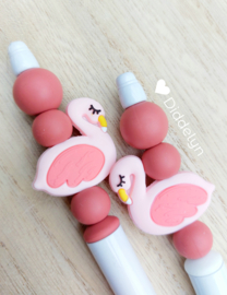Pen wit - Flamingo