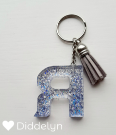 Letter R - Glitter Clear