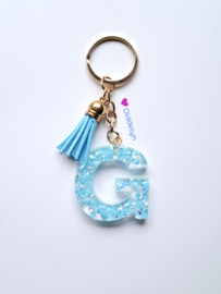 Letter G -  Aqua glitters ♡ Blauw