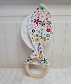 Bijtring knuffeldoek Cute Flower