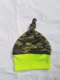 Mutsje Camouflage neon Geel