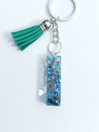 Letter I - Schelpen glitter ♡ groen kwastje
