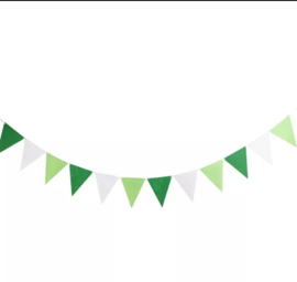 Vlaggenlijn - Groen / Licht Groen/ Wit