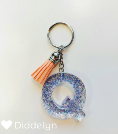 Letter Q - Glitter Clear