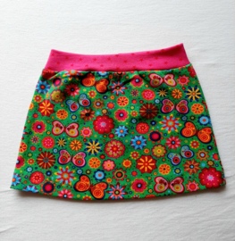 Rokje Bloemen groen - Maat 104