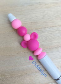 Pen wit - Mickey Pink ♡ roze