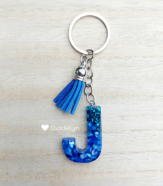 Letter J -  Blauw Stone ♡ blauw
