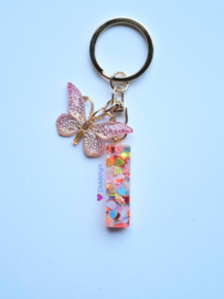 Letter I - Multicolor hartjes ♡ Vlinder