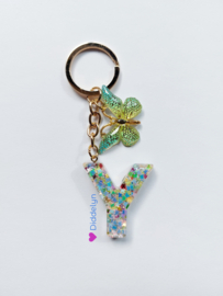 Letter Y -  Multicolor vlinders ♡ groene vlinder