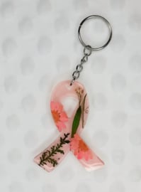 Pink Ribbon - Roze met bloemen