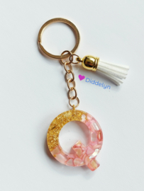Letter Q - Stone Roze ♡ wit kwastje