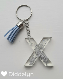 Letter X - Zilver Clear