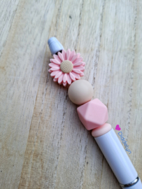 Pen wit - Daisy Pink ♡ pink