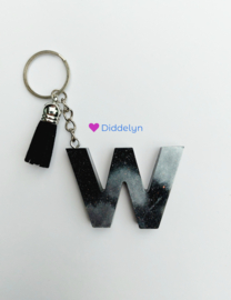 Letter W - zwart
