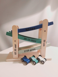 Autobaantje gepersonaliseerd - Blauw