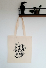 Tas Shop until you drop - Crème
