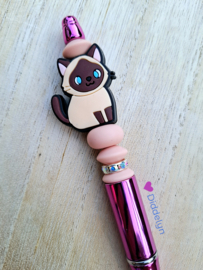 Roze glans pen -  Siamese Poes