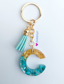 Letter C - Mint groen en goud ♡ mint kwastje