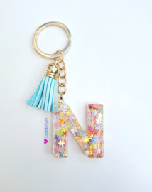 Letter N -  Multicolor ♡ aqua kwastje