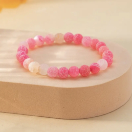 Roze armband - mat