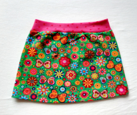 Rokje Bloemen groen - Maat 104
