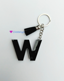 Letter W - zwart