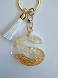 Letter S -  Wit met goud