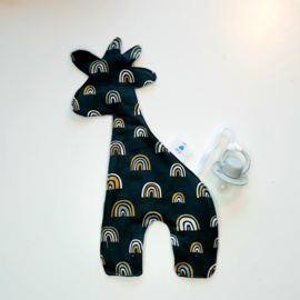Speendoek Giraffe - Rainbow Baby Green