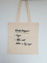 Tas Boodschappen WIJN - Crème