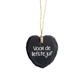 Hart natuursteen - Liefste Juf