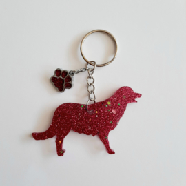 Labrador roze Sleutelhanger