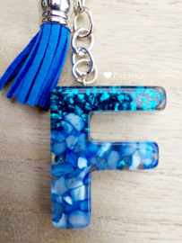 Letter F -  Blauw Stone