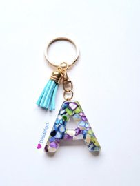 Letter A -  Multicolor Stone paars ♡ Aqua