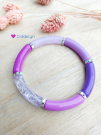 Tube armband ♡ Paars 6 tinten