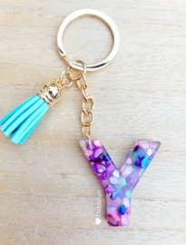 Letter Y -  Paars stone ♡ aqua