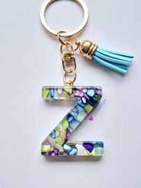 Letter Z -  Multicolor Stone paars ♡ Aqua