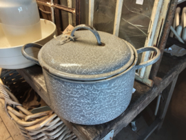 Emaille pan grijs